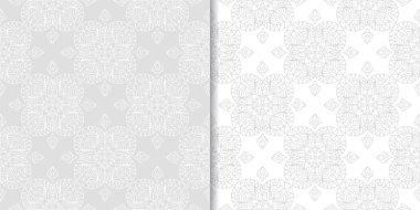 Web, Tekstil ve duvar kağıtları için dikişsiz desen ışık gri geometrik dizi