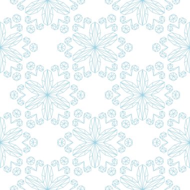 Beyaz zemin üzerine mavi çiçek seamless modeli. Tekstil ve duvar kağıtları için sorunsuz tasarım