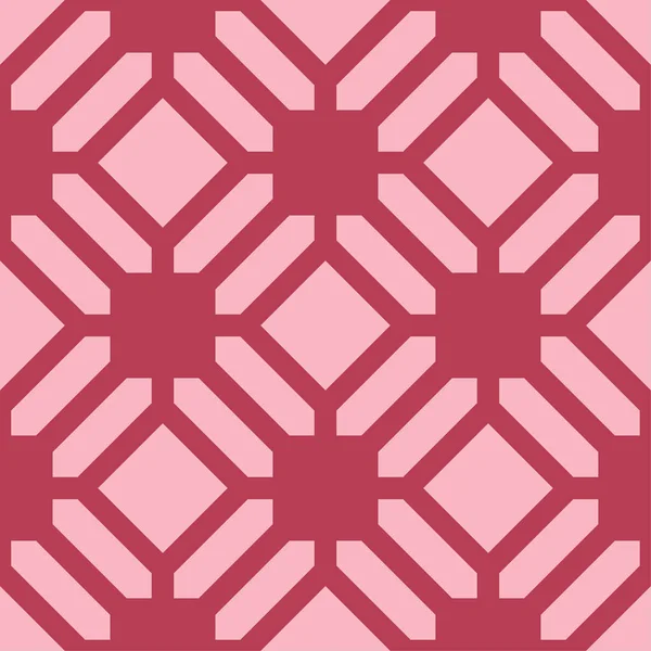 Červené Světle Růžová Geometrický Ornament Vzor Bezešvé Pro Web Textil — Stockový vektor