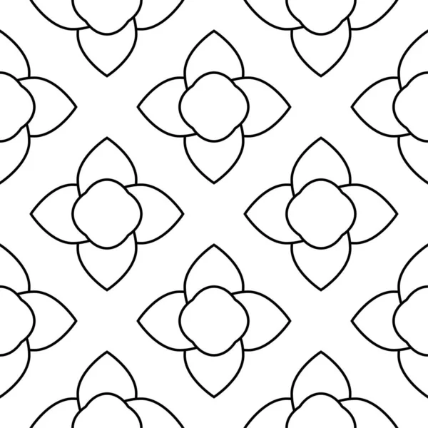 Siyah Beyaz Geometrik Seamless Modeli Web Tekstil Duvar Kağıtları Için — Stok Vektör