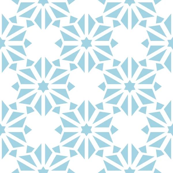 Φως Μπλε Και Λευκό Floral Στολίδι Χωρίς Ραφή Πρότυπο Για — Διανυσματικό Αρχείο