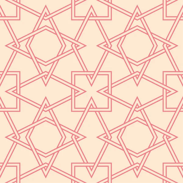 Red Beige Geometric Seamless Pattern Web Textile Wallpapers — Stock Vector
