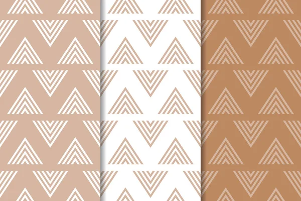 Kahverengi ve beyaz geometrik Dikişsiz desen web, Tekstil ve duvar kağıtları için