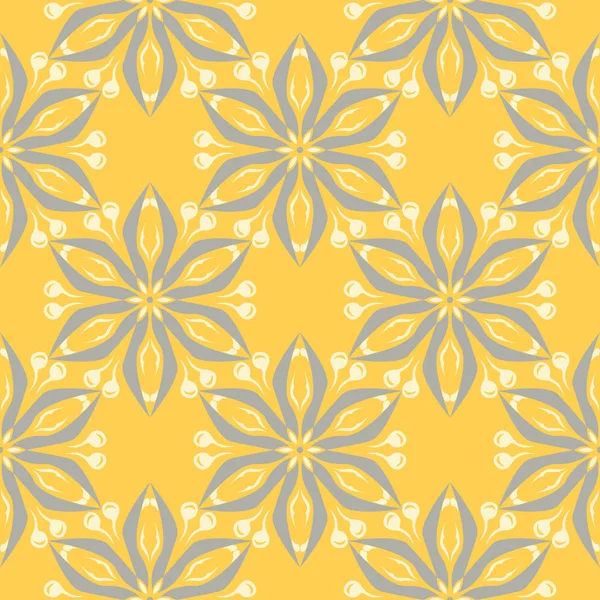 Çiçek arka plan. Sarı gri ve beyaz Dikişsiz desen duvar kağıdı, Tekstil ve kumaş için