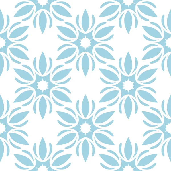 Bleu Motif Floral Sans Couture Sur Fond Blanc Design Sans — Image vectorielle