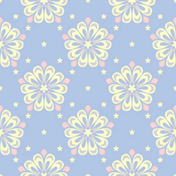 Fondo Sin Costura Azul Pálido Patrón Floral Para Fondos Pantalla — Archivo Imágenes Vectoriales