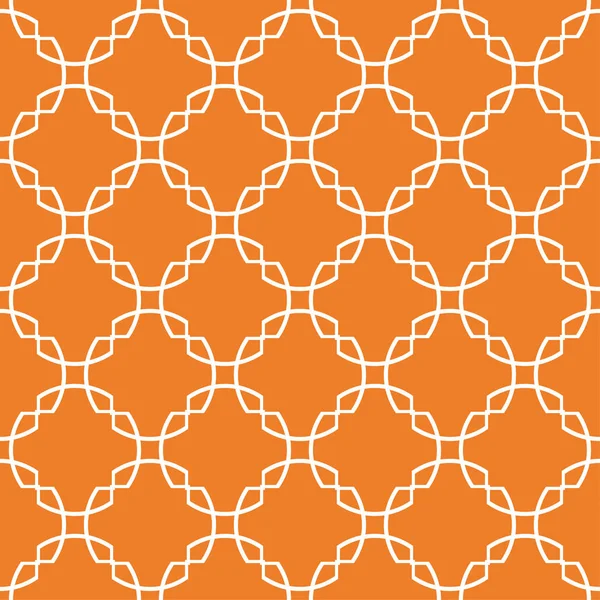 Ornement Géométrique Motif Sans Couture Orange Blanc Pour Toile Textile — Image vectorielle