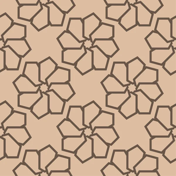Impression Géométrique Beige Marron Modèle Sans Couture Pour Toile Textile — Image vectorielle
