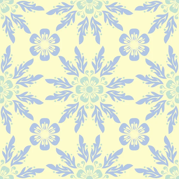 Fond Sans Couture Couleur Beige Floral Pour Papiers Peints Textiles — Image vectorielle