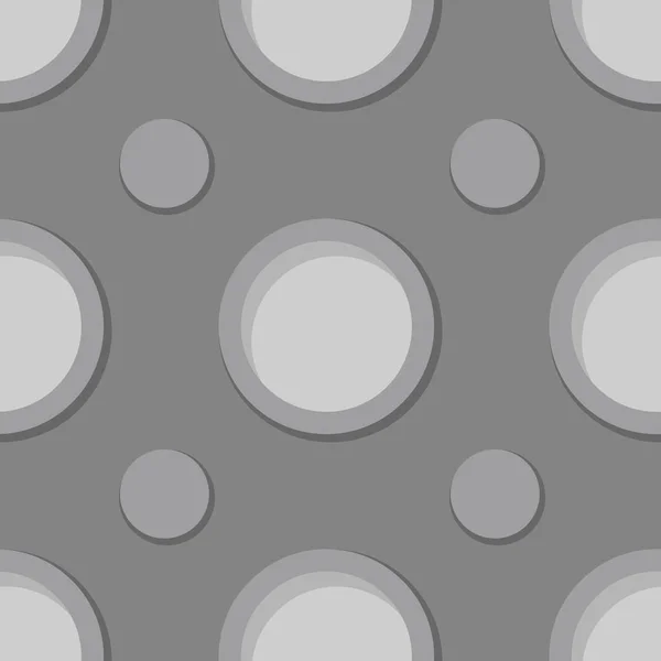 Seamless Geometric Gray Background Circle Pattern Vector Illustration — Stock Vector