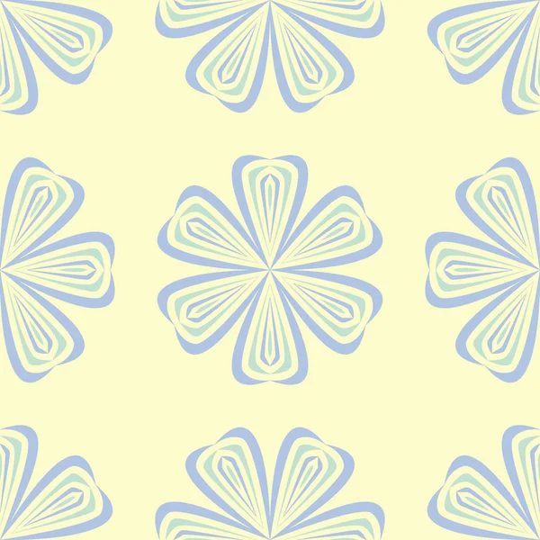 花柄ベージュ色のシームレスな背景 壁紙と織物のため — ストックベクタ