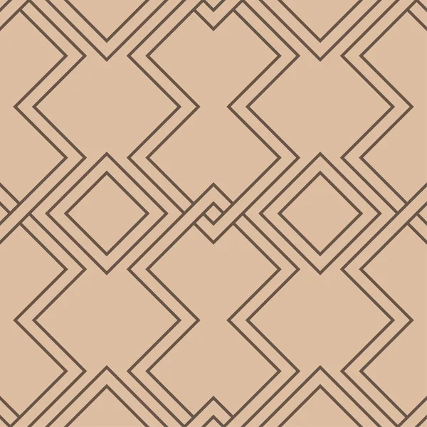 Beige Brown Geometric Ornament Seamless Pattern Web Textile Wallpapers — Stock Vector