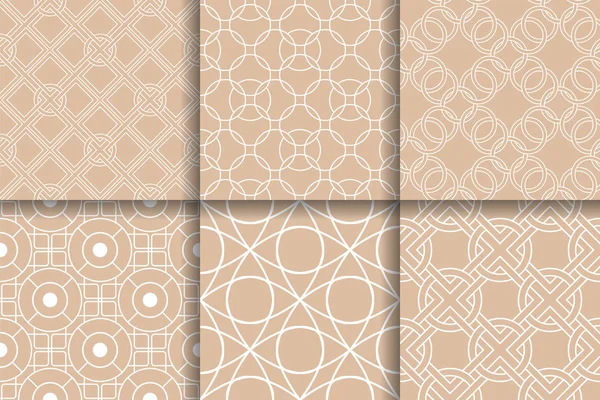 Kesintisiz geometrik desenler. Tekstil, kumaş veya duvar kağıtları koleksiyonu arka planları