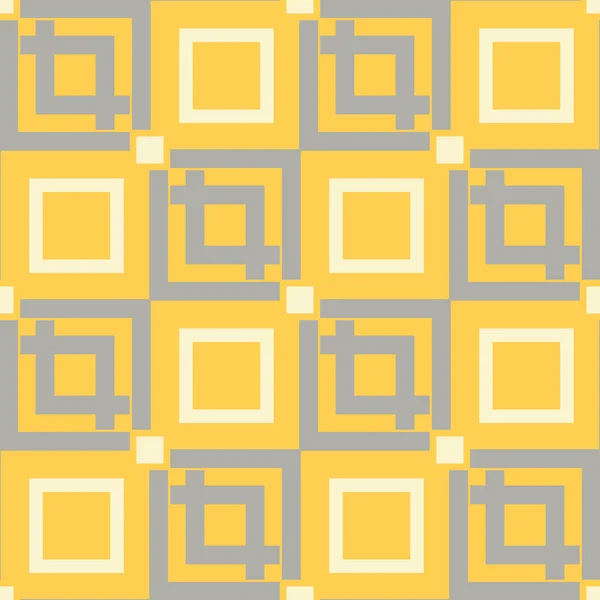 Modèle Géométrique Sans Couture Fond Jaune Pour Papiers Peints Textiles — Image vectorielle