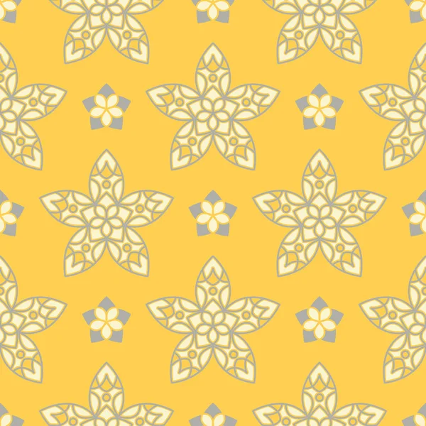 Çiçek arka plan. Sarı gri ve beyaz Dikişsiz desen duvar kağıdı, Tekstil ve kumaş için