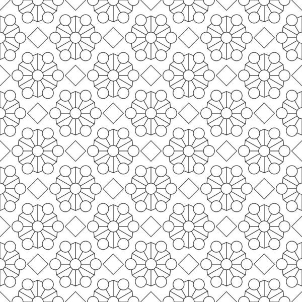 Beyaz arka planda siyah geometrik süsleme. Web, Tekstil ve duvar kağıtları için seamless modeli