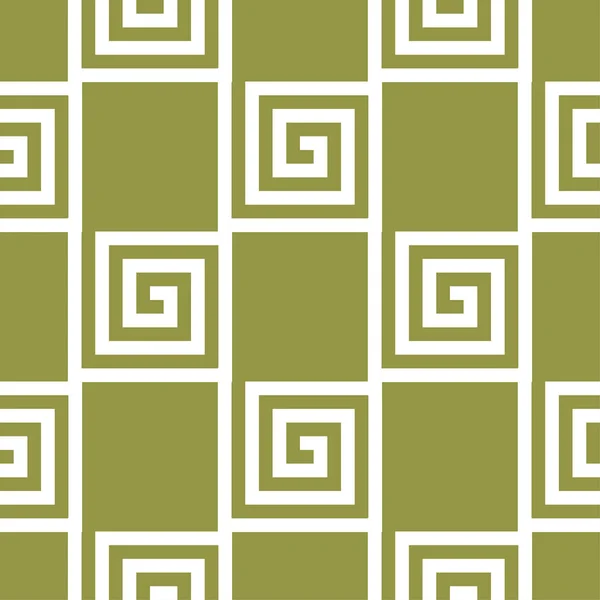 Zeytin Yeşili Beyaz Geometrik Süsleme Web Tekstil Duvar Kağıtları Için — Stok Vektör