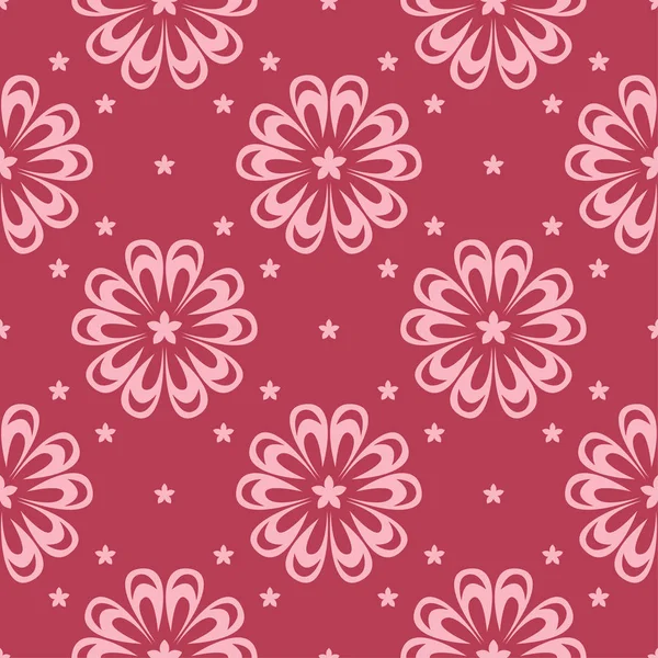 Diseño Floral Sobre Fondo Rojo Patrón Sin Costuras Para Textiles Gráficos Vectoriales