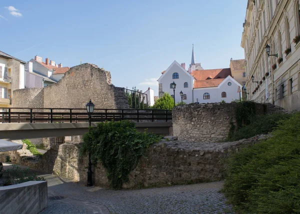 Historische Stadsmuren Die Oude Stad Van Sopron Hongarije Omringen — Stockfoto