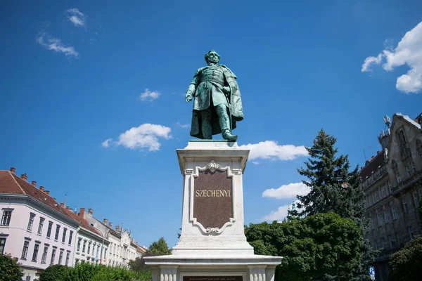 Estátua Istvn Szchenyi Parque Cidade Sopron Hungria Imagem De Stock