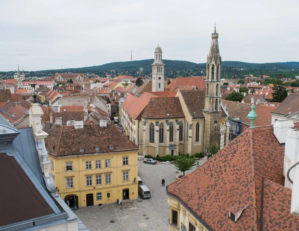 Widok Dachu Głównego Starego Miasta Sopron Węgry — Zdjęcie stockowe