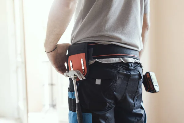 Reparador Profissional Construção Conceito Renovação Casa — Fotografia de Stock