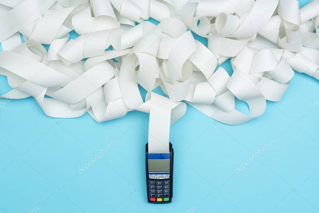 POS terminal with very long receipt