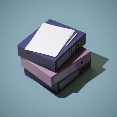 Klasörler ve evrak yığını