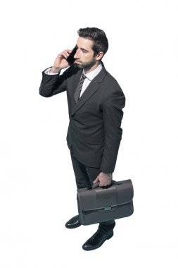 Akıllı telefon kullanan kurumsal işadamı