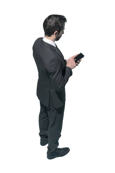 Empresário corporativo usando um smartphone — Fotografia de Stock