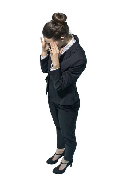 Stressed businesswoman having an headache — Stock Photo, Image