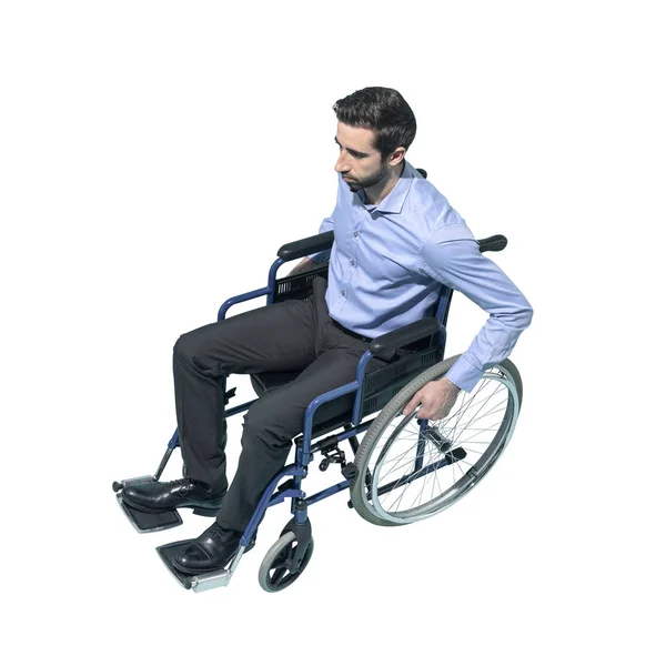 Hombre discapacitado en silla de ruedas — Foto de Stock