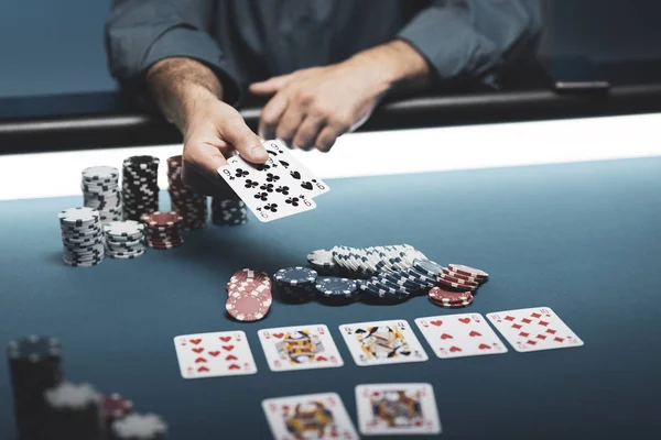 Poker bij Casino — Stockfoto