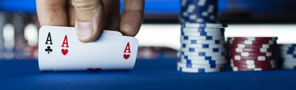 Poker tournament at casino — Stock Photo, Image