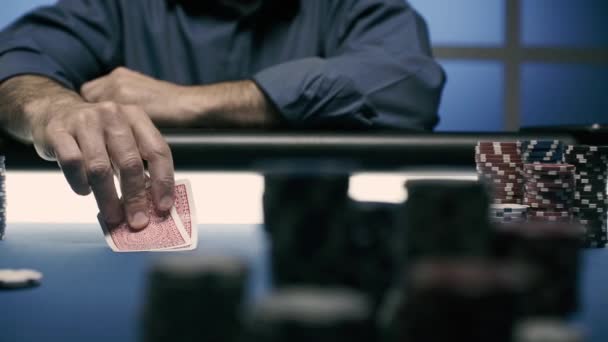 Техасский холдем покерный турнир в казино — стоковое видео