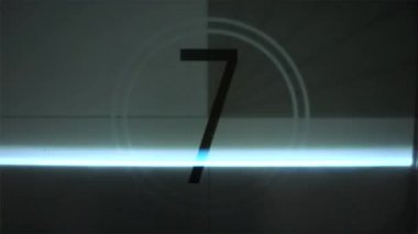 Eski film lideri Vintage geri sayım