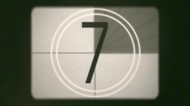 Eski film lideri Vintage geri sayım