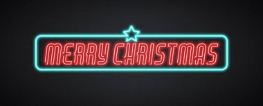 Neon işareti üzerinde Noel dilekleri