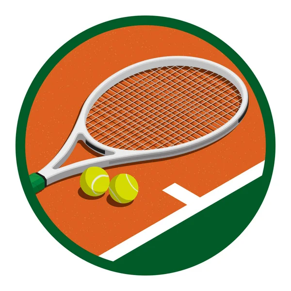Symbol Tenisového Turnaje Raketou Míčky Sportovní Soutěžní Koncept Ilustrace — Stock fotografie