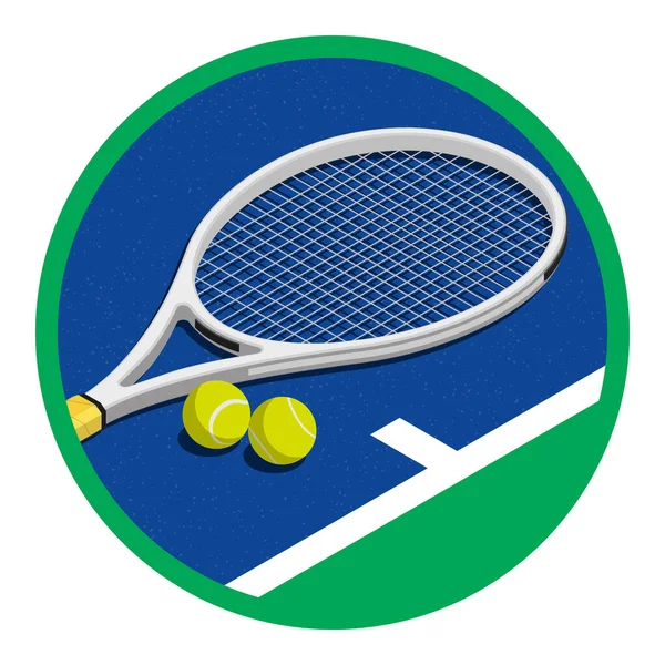 Symbole Tournoi Tennis Avec Raquette Balles Sport Concept Compétition — Photo