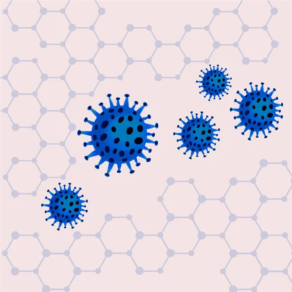 Coronavirus Bacteria Cell Icon, 2019-nCoV, Covid-2019, Covid-19 Novel Coronavirus Bacteria. No Infection and Stop Coronavirus Concepts. Dangerous Coronavirus Cell in China, Wuhan