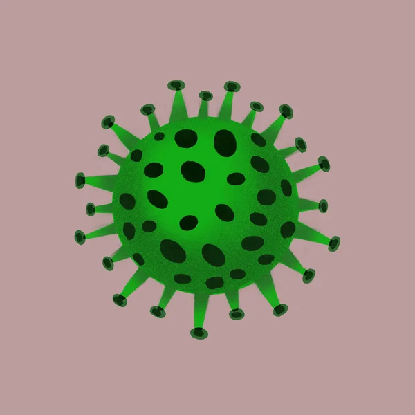 Coronavirus Bacteria Cell Icon 2019 Ncov Covid 2019 Covid Novel — Stockfoto