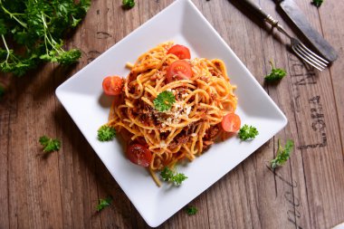 lezzetli spagetti bolonez