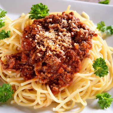 lezzetli spagetti bolonez