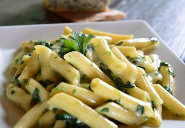 lezzetli penne makarna 