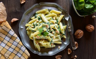 lezzetli penne makarna 