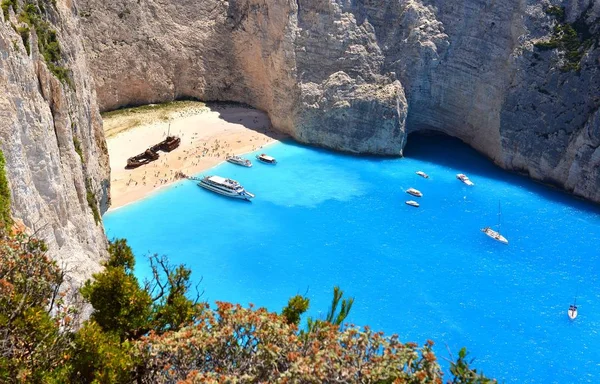 Navagio beach v Řecku — Stock fotografie