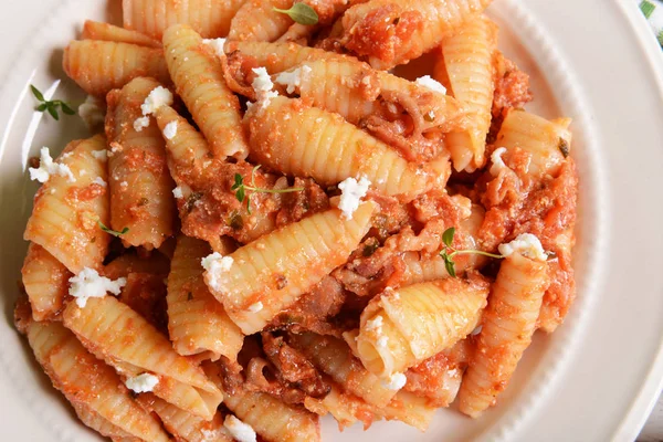 Pasta con salsa de ricota — Foto de Stock