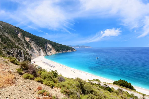 Praia de Myrtos famosa — Fotografia de Stock