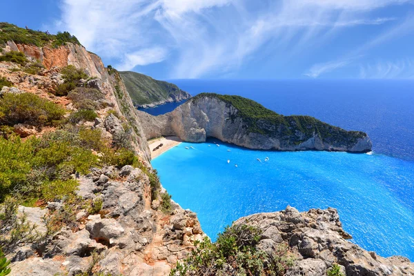 Spiaggia di Navagio in Grecia — Foto Stock